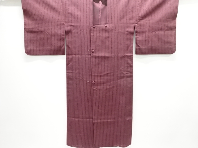 大正ロマン　 紗 縞織出しロング道行コート